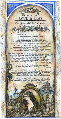 The Sailor and the Mermaid -II - A tale of Love and Loss von Fanitsa Petrou, Malerei kaufen auf Singulart