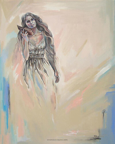 The Sound of the Ocean van Fanitsa Petrou, Schilderij te koop op Singulart