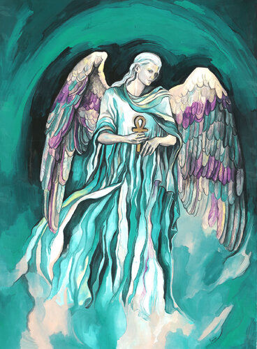 Archangel Raphael van Fanitsa Petrou, Schilderij te koop op Singulart