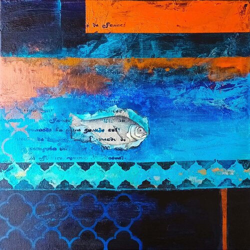 Seascape with fish von Fanitsa Petrou, Malerei kaufen auf Singulart