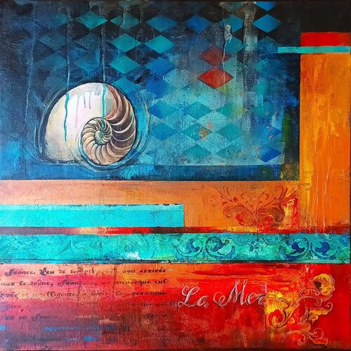 La Mer - Nautilus Shell van Fanitsa Petrou, Schilderij te koop op Singulart
