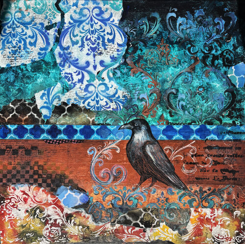 A Crow in A Garden von Fanitsa Petrou, Malerei kaufen auf Singulart