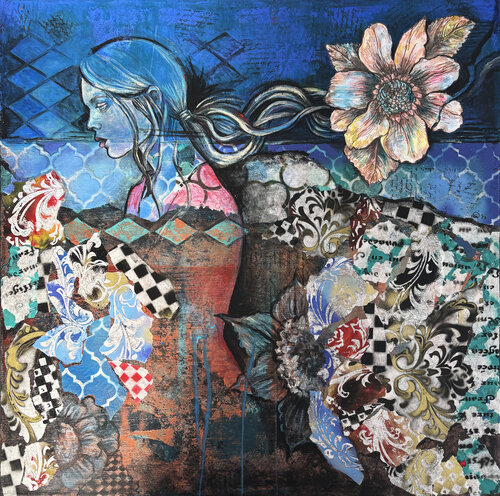 A Flower in Her Dream von Fanitsa Petrou, Malerei kaufen auf Singulart