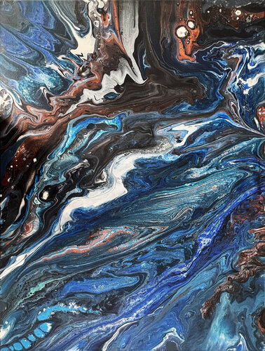 Big Blue Ocean de Fanitsa Petrou, Pintura a la venta en Singulart