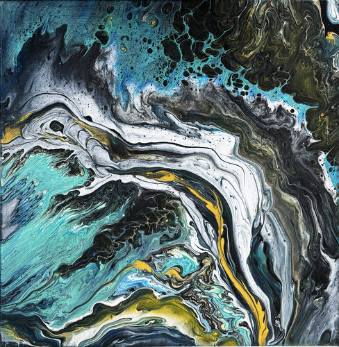 Golden Water von Fanitsa Petrou, Malerei kaufen auf Singulart