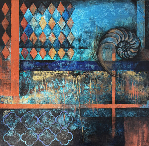Nautilus Shell - III van Fanitsa Petrou, Schilderij te koop op Singulart