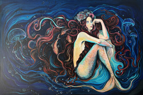 Mermaid goddess von Fanitsa Petrou, Malerei kaufen auf Singulart