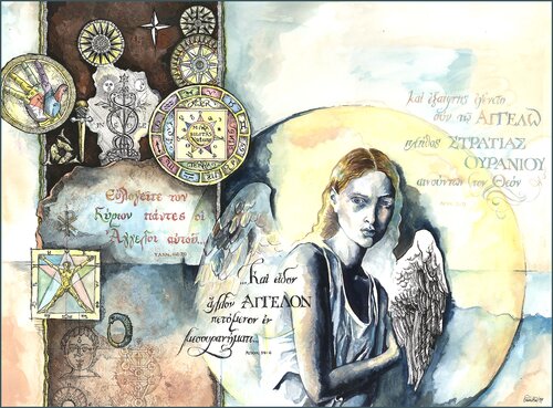 Mystic Angel von Fanitsa Petrou, Malerei kaufen auf Singulart