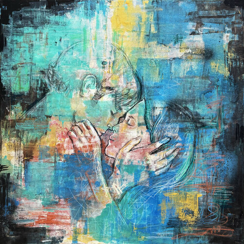 The Space Between Us von Fanitsa Petrou, Malerei kaufen auf Singulart