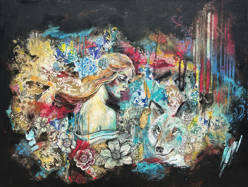 Meet me in the Garden von Fanitsa Petrou, Malerei kaufen auf Singulart