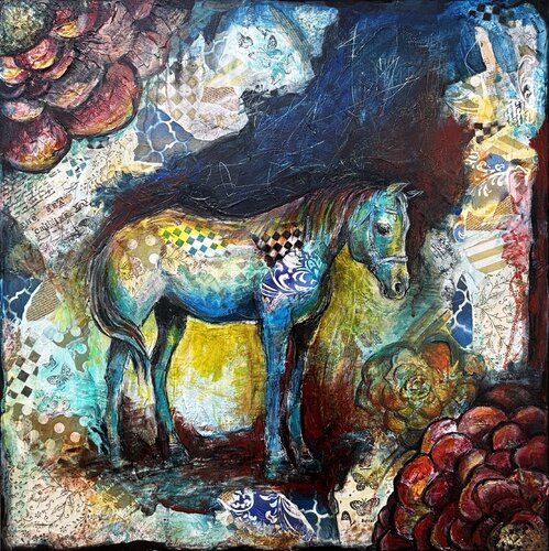 Midnight Garden de Fanitsa Petrou, Pintura a la venta en Singulart