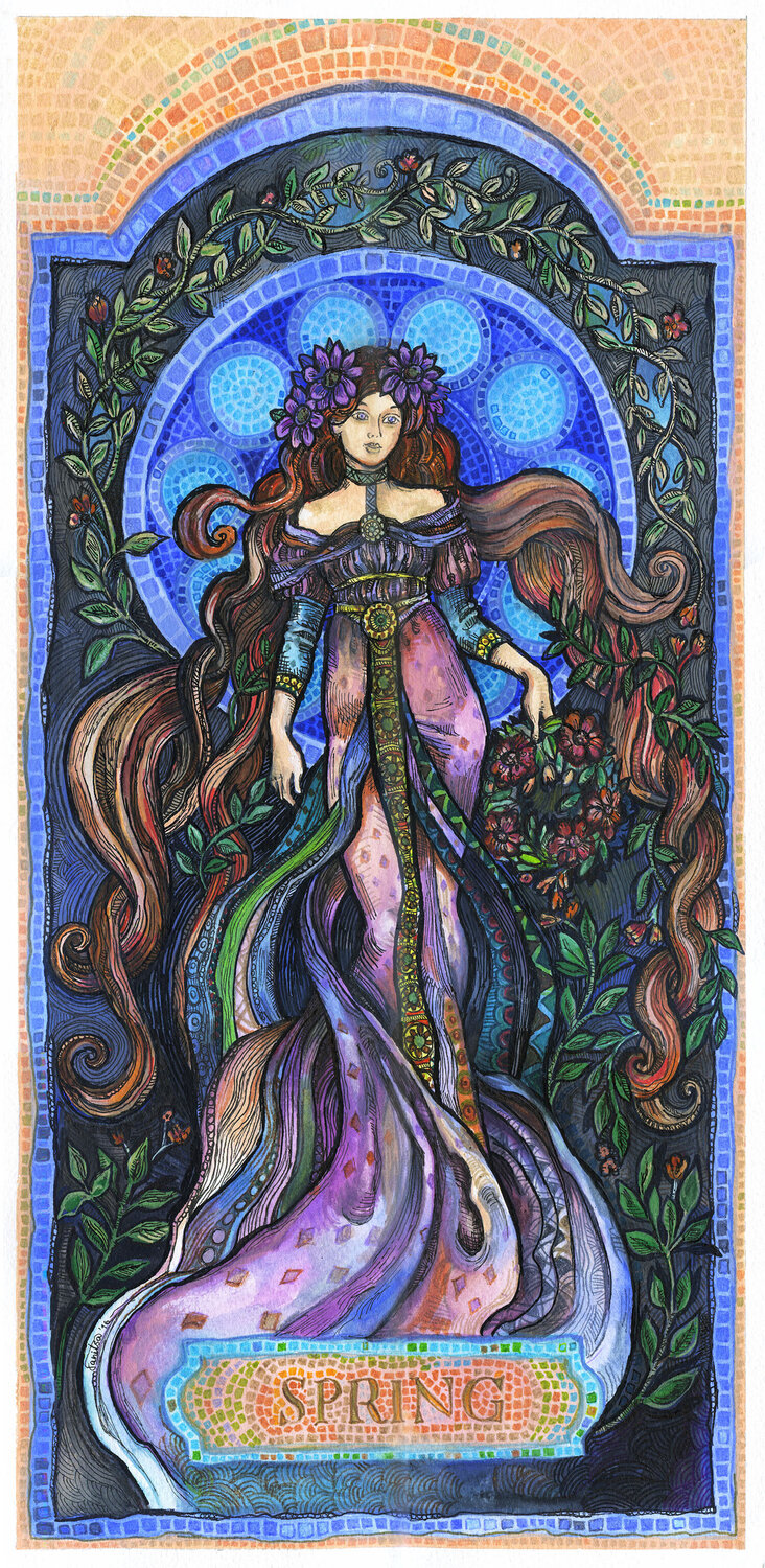 Spring - Art Nouveau Inspired Fanitsa Petrou