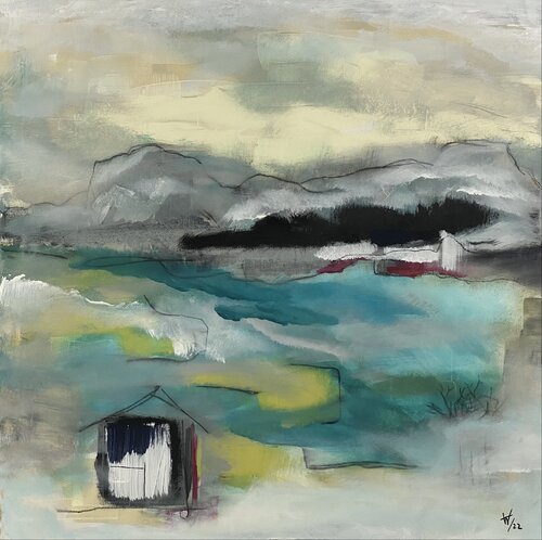 Haus am See par Hagen Wieland, Peinture en vente sur Singulart