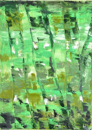 Birken grün by Hagen Wieland, 油畫 for Sale on Singulart