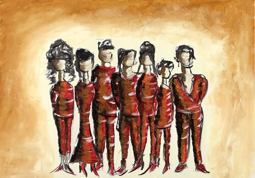 Die Glorreichen Sieben van Hagen Wieland, Schilderij te koop op Singulart