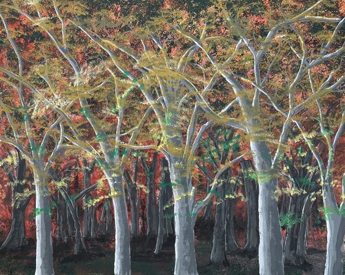 Roter Wald par Hagen Wieland, Peinture en vente sur Singulart