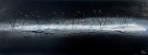 Wald im Nebel I by Hagen Wieland, Painting for Sale on Singulart