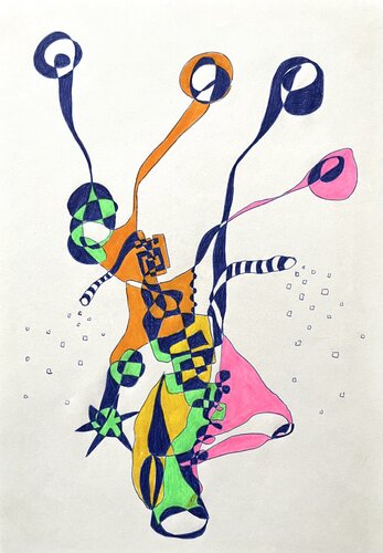 Organismus V-02 van Oliver Euler, Tekening te koop op Singulart