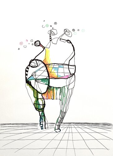 Organismus VII-04 by Oliver Euler, Drawing for Sale on Singulart