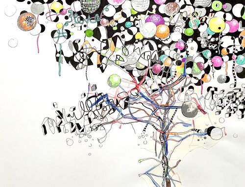 Rhizome IV di Oliver Euler, Opera su carta in vendita su Singulart