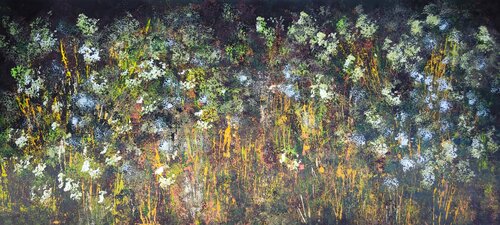 Sottobosco di Cerfoglio a mezza luce (XXL) di Laura Capellini, Pittura in vendita su Singulart