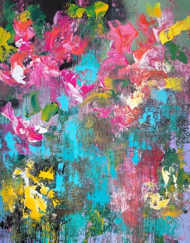 les fleurs #46 van Laura Capellini, Schilderij te koop op Singulart