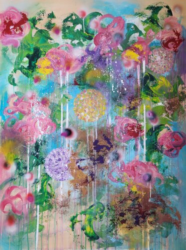 Il giardino di Hanako #34 van Laura Capellini, Schilderij te koop op Singulart
