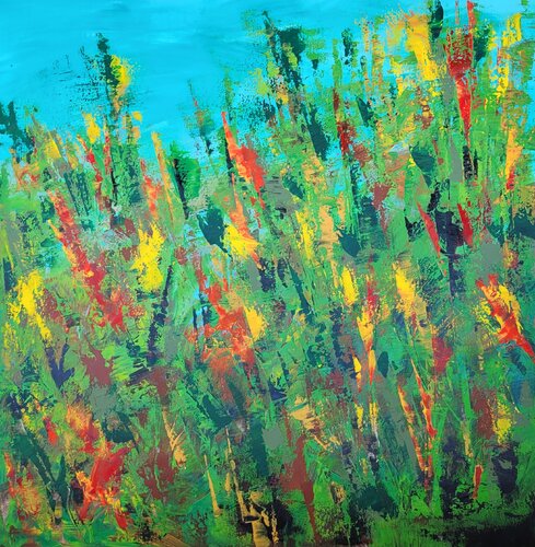 WILD GREEN van Laura Capellini, Schilderij te koop op Singulart