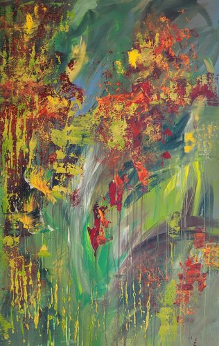 Wild green #2 by Laura Capellini, Painting for Sale on Singulart