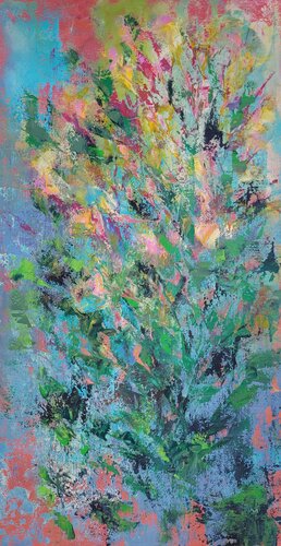 SILENCE DU FEUILLAGE #2 di Laura Capellini, Pittura in vendita su Singulart