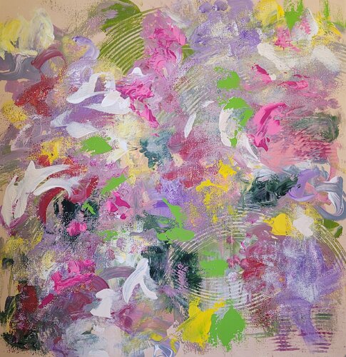 SOUL GARDEN #7 - Blossom petal flow di Laura Capellini, Pittura in vendita su Singulart