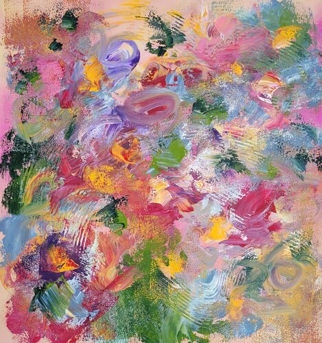 SOUL GARDEN #8 - Blossom petal flow by Laura Capellini, Painting for Sale on Singulart