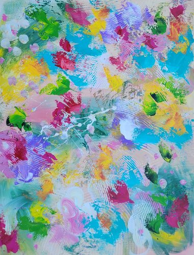 SOUL GARDEN #12 Blossom petal flow von Laura Capellini, Malerei kaufen auf Singulart
