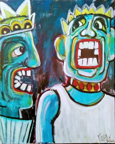 LE ROI PUNK van MARIE - ÉDITH ALMASI, Schilderij te koop op Singulart