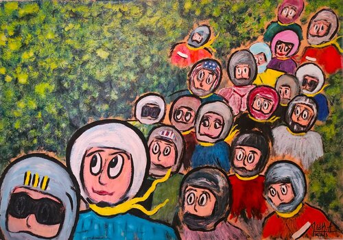 LA BALADE DES GENS HEUREUX de MARIE - ÉDITH ALMASI, Obra en papel a la venta en Singulart