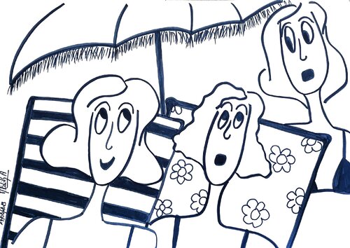 LES VACANCES 4 von MARIE - ÉDITH ALMASI, Zeichnungen kaufen auf Singulart