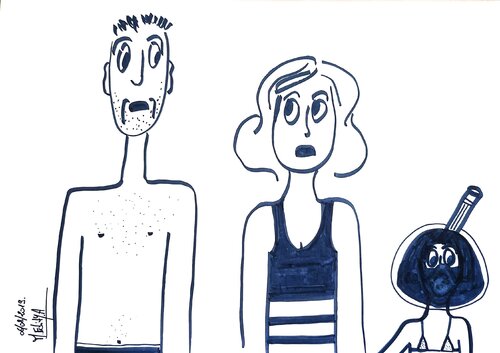 LES VACANCES 11 par MARIE - ÉDITH ALMASI, Dessin en vente sur Singulart
