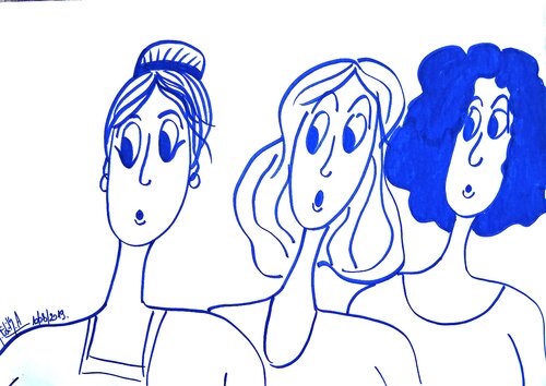 MERE ET FEMME 6 van MARIE - ÉDITH ALMASI, Tekening te koop op Singulart