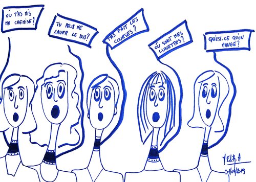 MERE ET FEMME 9 von MARIE - ÉDITH ALMASI, Zeichnungen kaufen auf Singulart