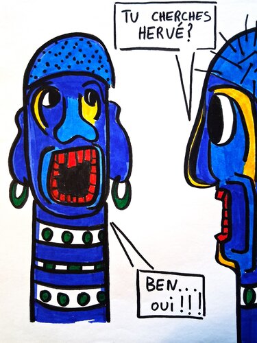 LES HOMMES CASQUE 5 par MARIE - ÉDITH ALMASI, Œuvre sur papier en vente sur Singulart