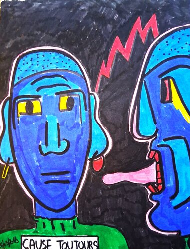 LES HOMMES CASQUE 8 by MARIE - ÉDITH ALMASI, Work on Paper for Sale on Singulart
