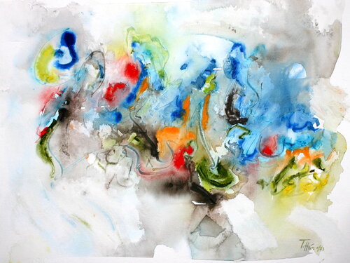 Brandendes Wasser by Thomas Hain, Painting for Sale on Singulart