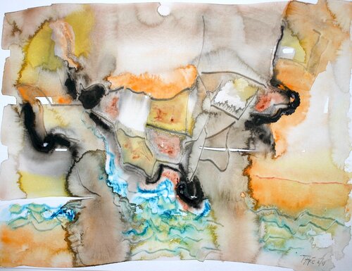Lavafeld II by Thomas Hain, Painting for Sale on Singulart