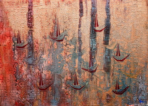 8 Schiffe van Thomas Hain, Schilderij te koop op Singulart