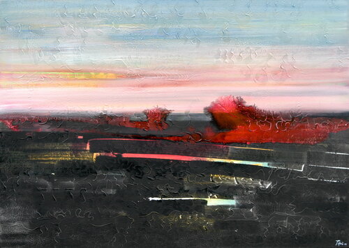 Der rote Busch di Thomas Hain, Pittura in vendita su Singulart