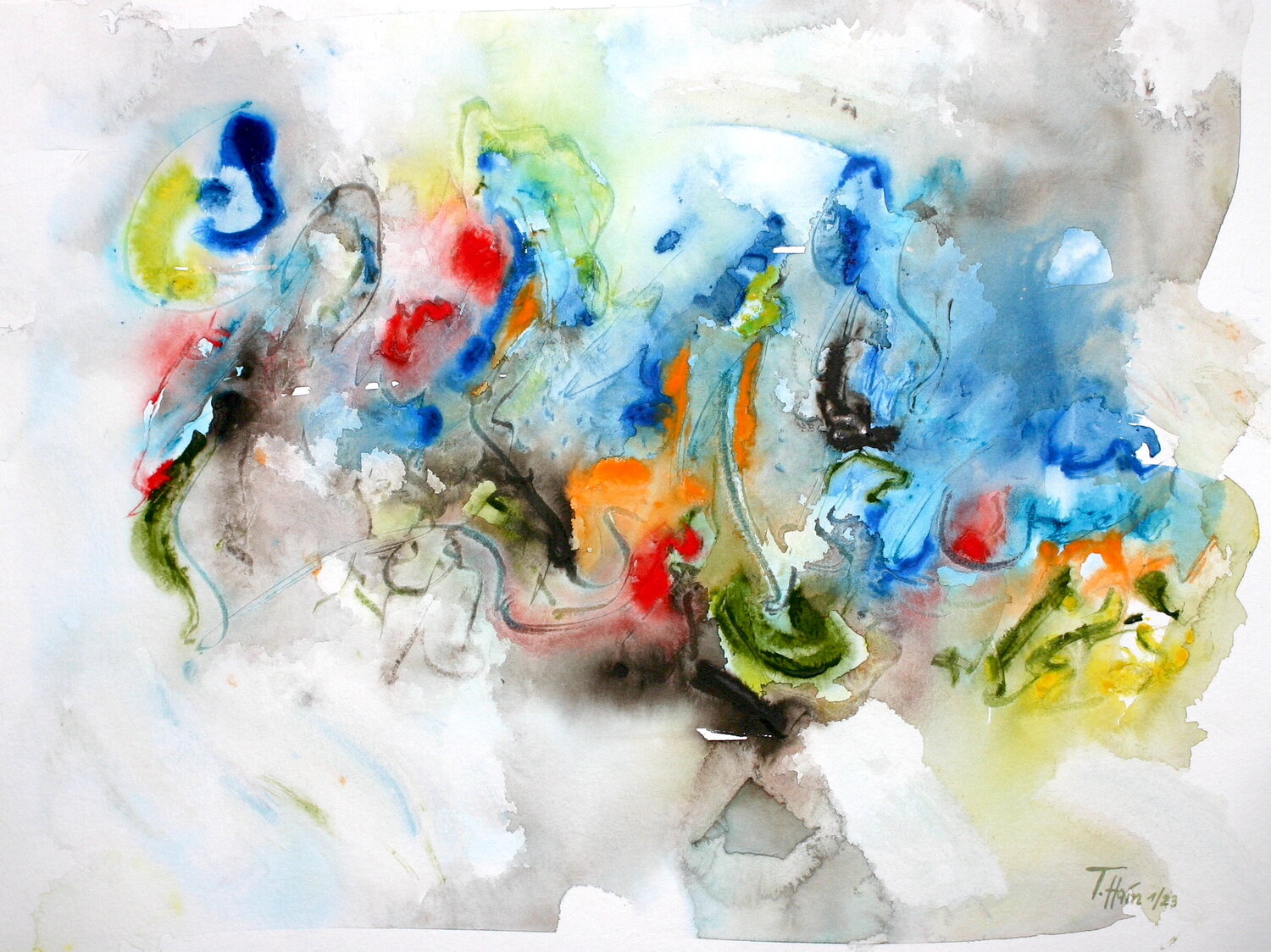 Brandendes Wasser Thomas Hain Original painting for sale