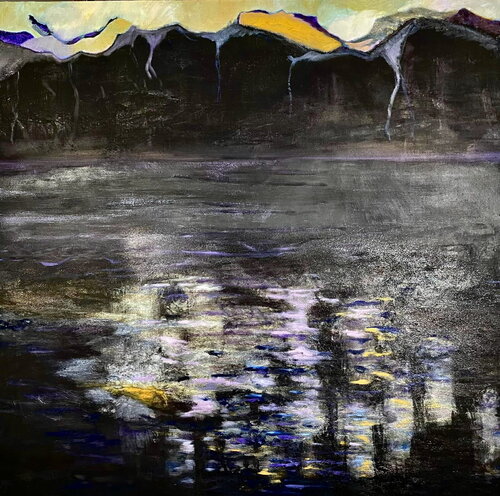 Nächtliches Panorama by Conny Pfister, Painting for Sale on Singulart
