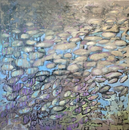 bunte Kiesel by Conny Pfister, Painting for Sale on Singulart