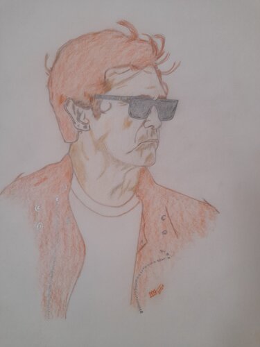 Bryan Ferry, Mittelpunkt und kreatives Zentrum by Ing. Buchberger, Drawing for Sale on Singulart