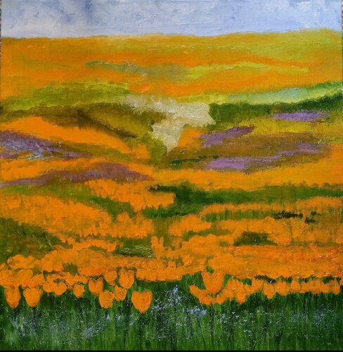 California poppies van Miriam Brussato, Schilderij te koop op Singulart